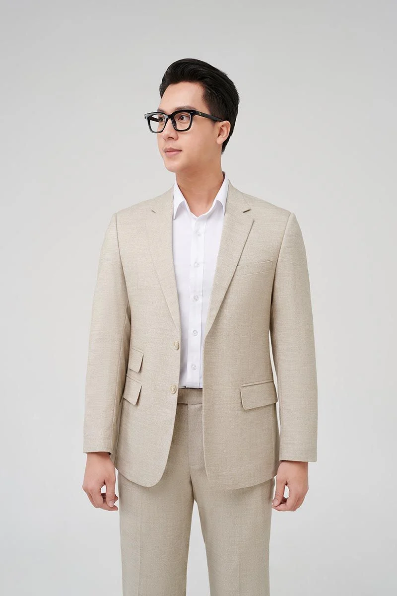 Vest bộ nam cao cấp Merriman mã THMOV058 màu Sand