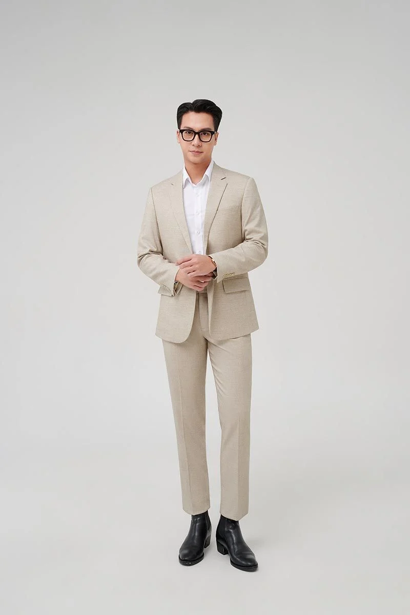 Vest bộ nam cao cấp Merriman mã THMOV058 màu Sand